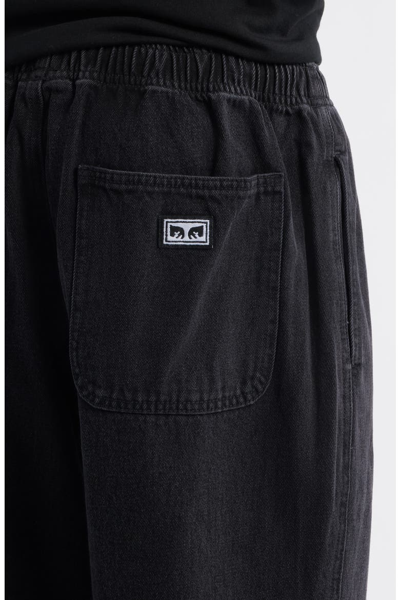 Easy Elastic Waist Jeans, Alternate, color, WASHED BLACK