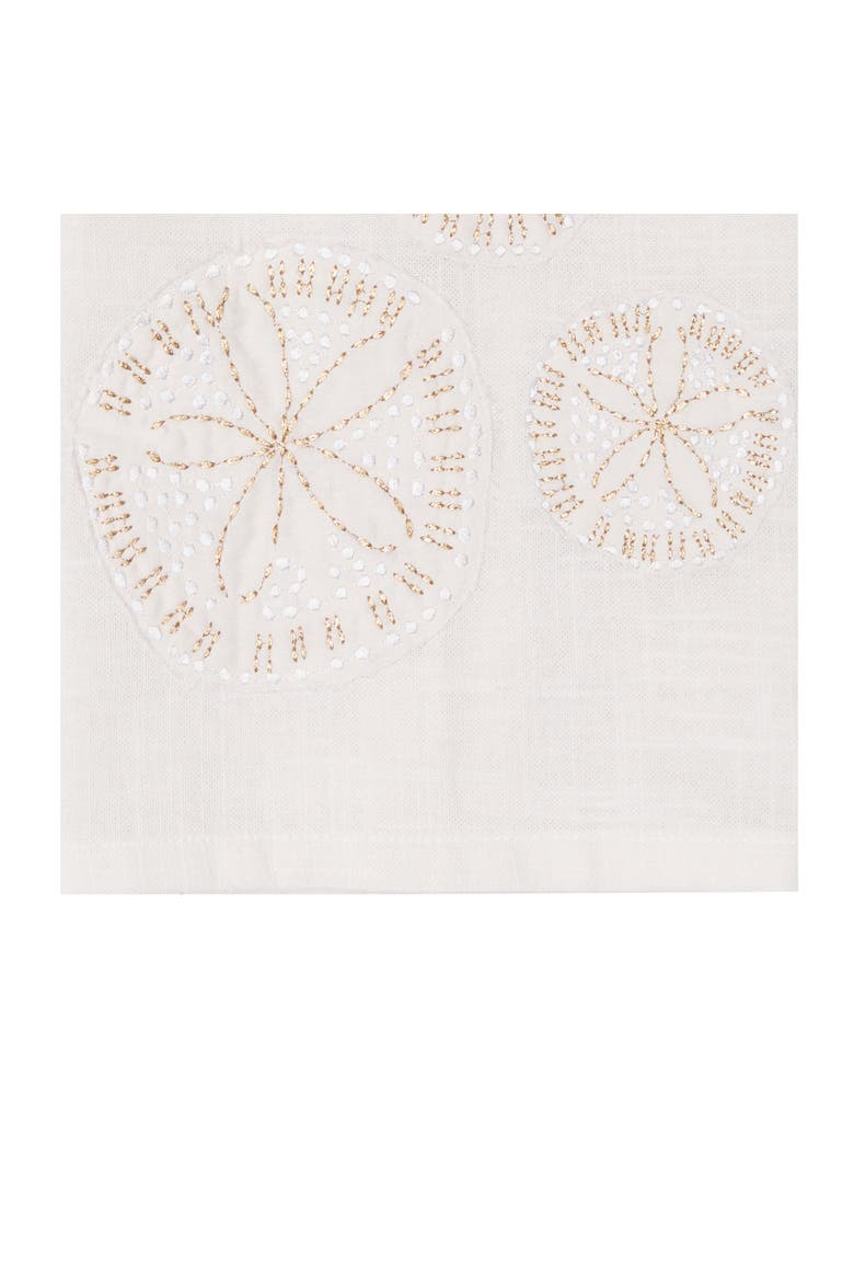 Gold Coast Sand Dollars 100% Cotton Handtowel, Alternate, color, White
