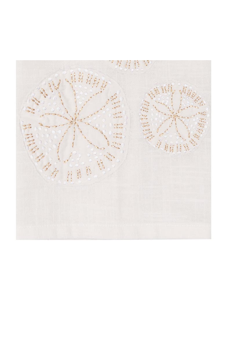 C&F Home Gold Coast Sand Dollars 100% Cotton Handtowel, Alternate, color, White