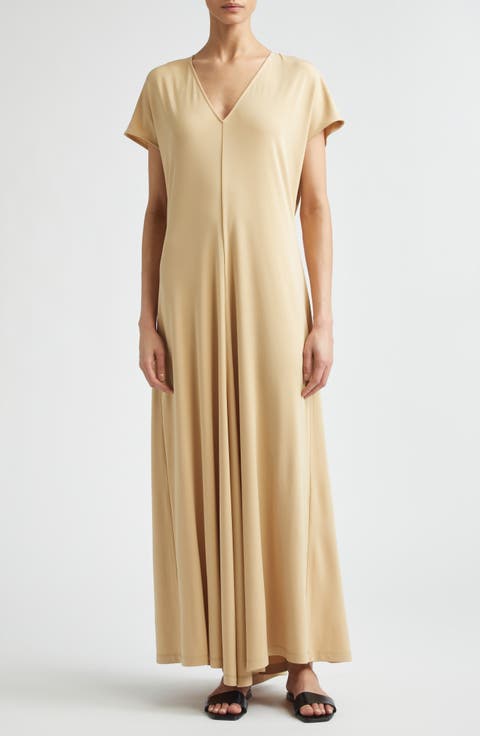 V-Neck Jersey Maxi Dress