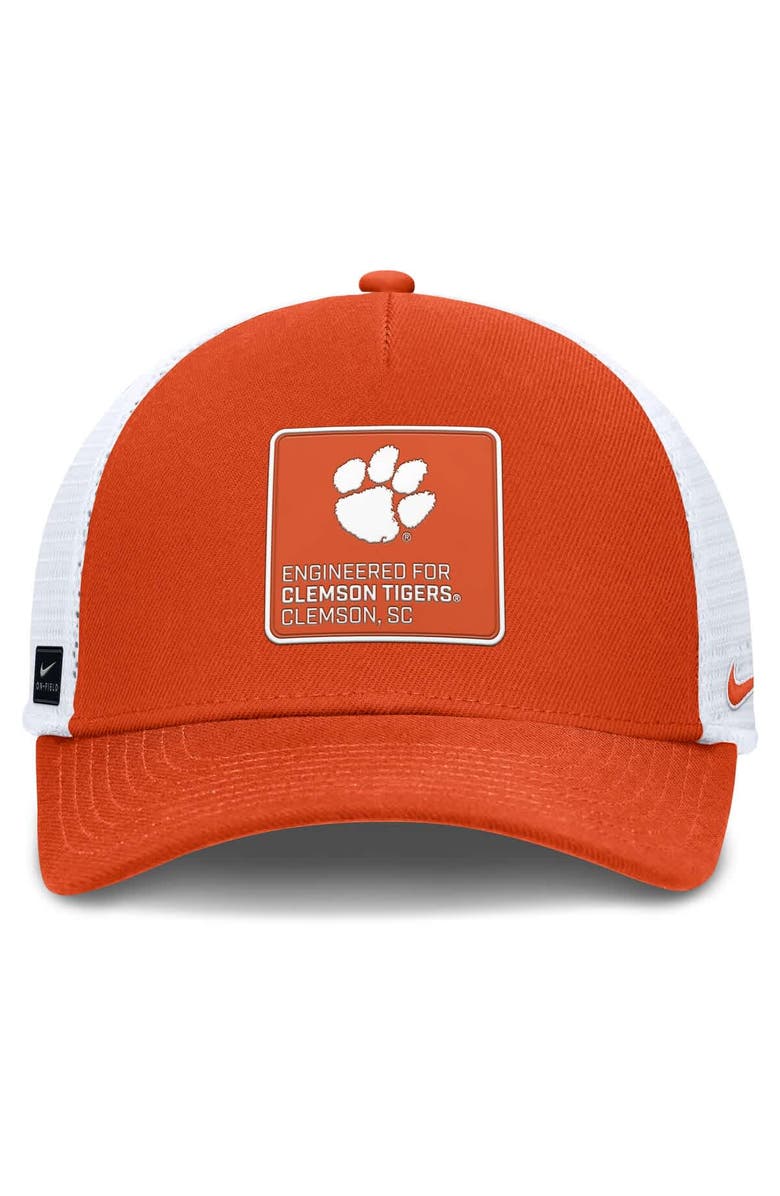 Nike Men's Nike Orange/White Clemson Tigers 2025 On-Field Rise Engineered Trucker Adjustable Hat, Alternate, color, Orange