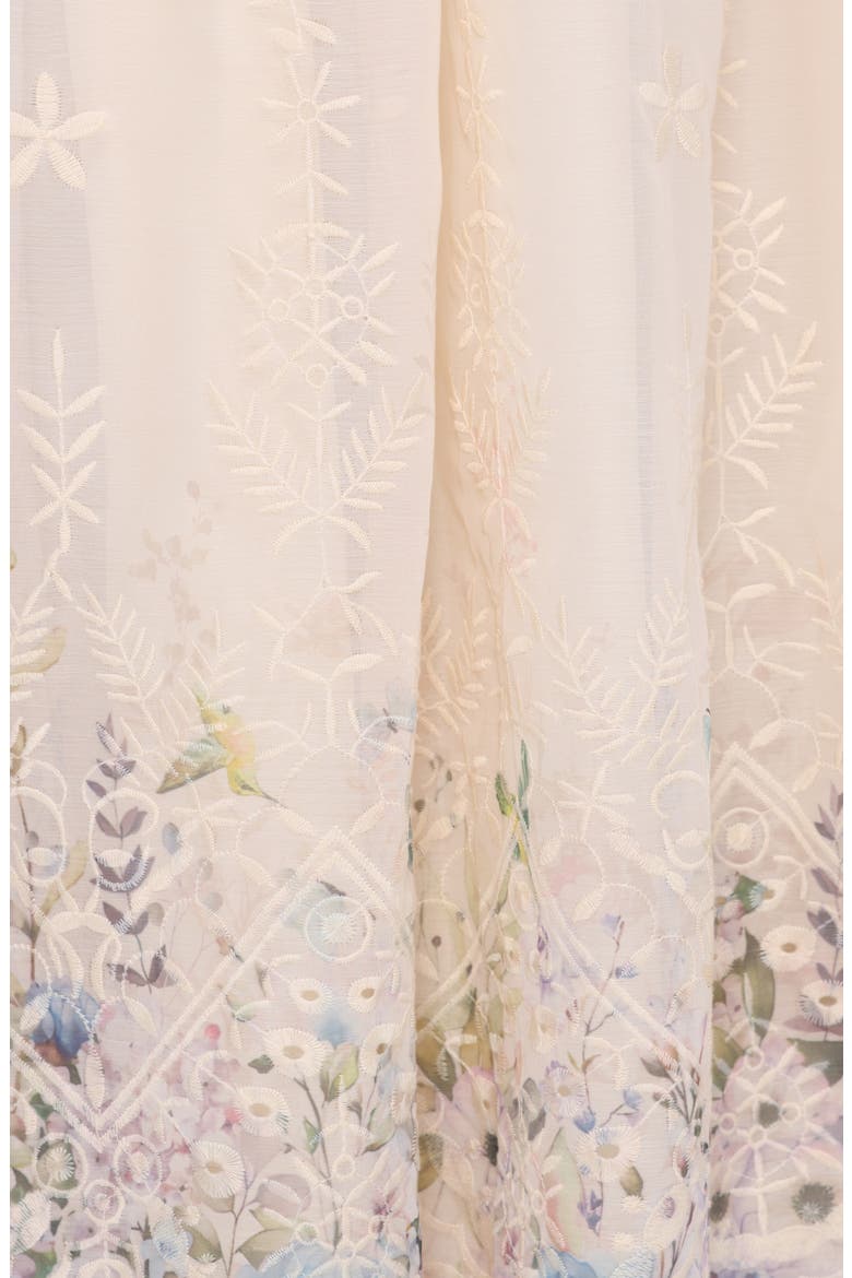 Kayt Print Embroidered Strapless Maxi Dress, Alternate, color, EMBROIDERED FLORAL
