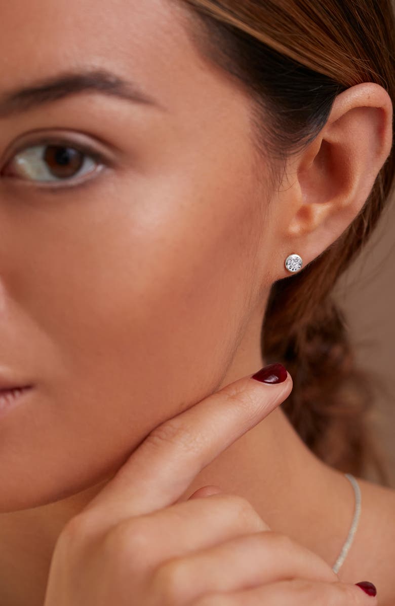 Monica Vinader Diamond Solitaire Stud Earrings, Alternate, color, Sterling Silver