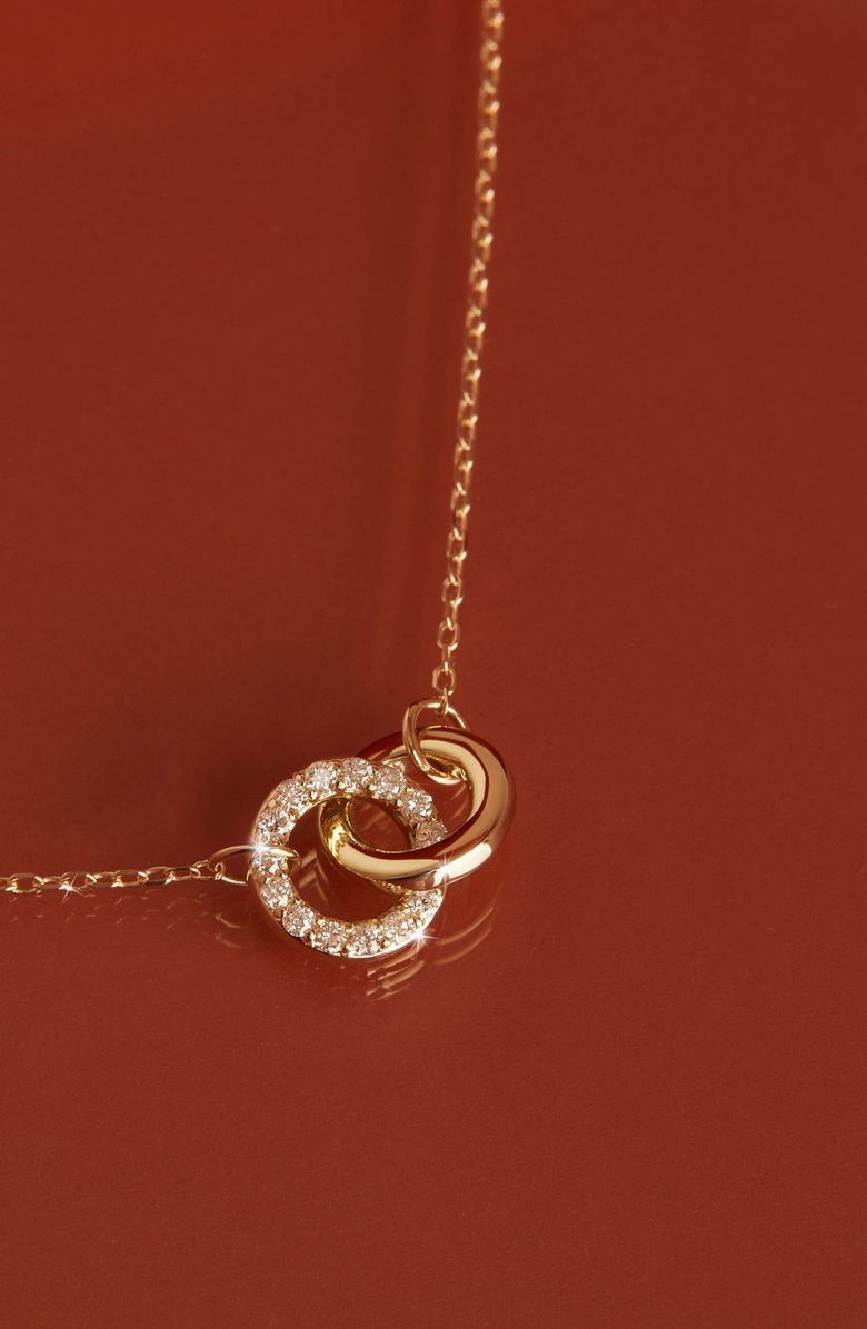 Aurate New York Diamond Connection Necklace, Alternate, color, Yellow Gold