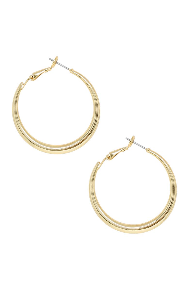 Ettika 18K Gold Plated Simple Hoop Earrings, Alternate, color,