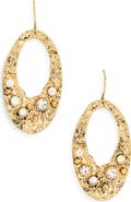 Karine Sultan Antique Oval Drop Earrings