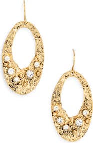 Karine Sultan Antique Oval Drop Earrings