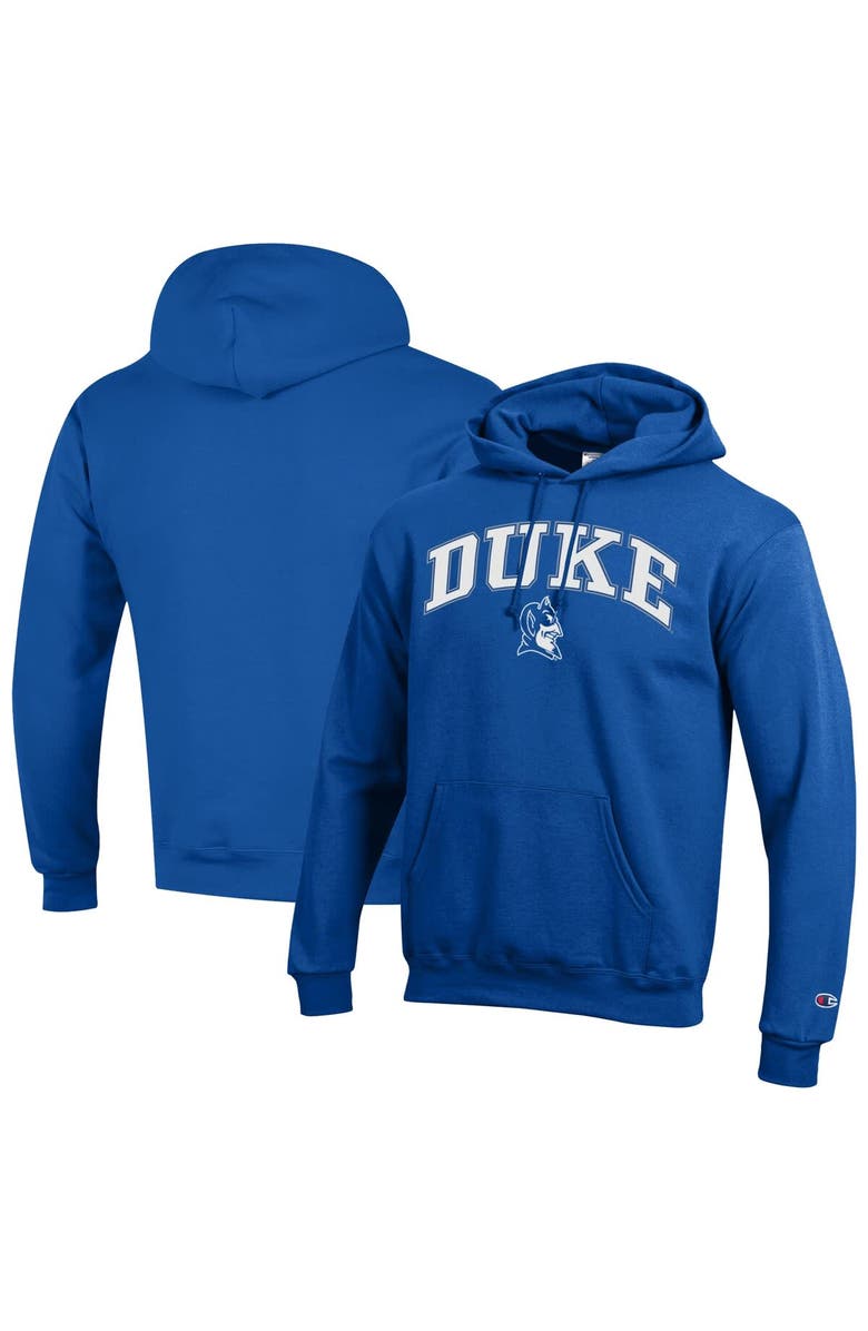 Champion Men's Champion Royal Duke Blue Devils Arch Over Logo Pullover Hoodie, Main, color, Royal