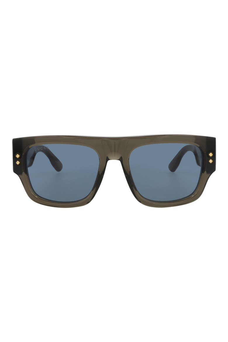 Novelty 54mm Rectangular Sunglasses, Main, color, GREY GREY BLUE