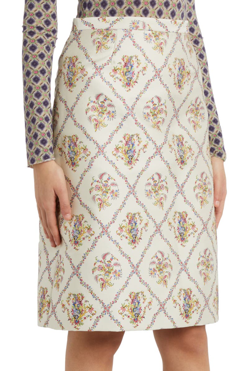 Etro Floral Midi Skirt, Alternate, color, 