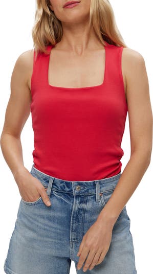 (取寄) マイケル スターズ レディース マリベル スクエア ネック タンク Michael Stars women Maribel Square Neck Tank Black Maribel Square Neck Tank