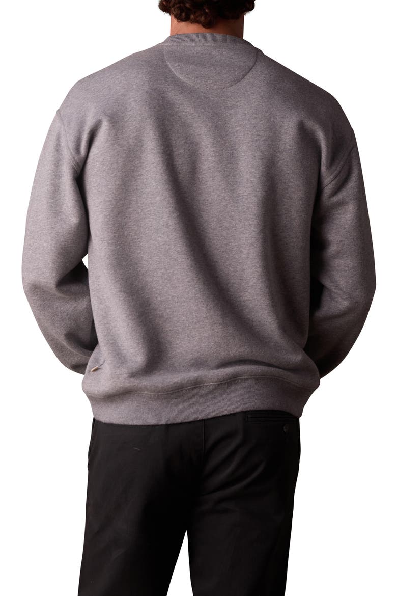Oversize Fly Over State Embroidered Crewneck Sweatshirt, Alternate, color, HEATHER GREY