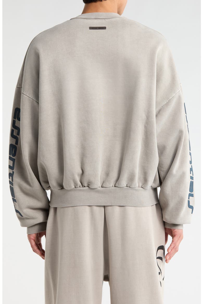 Logo Graphic Print Relaxed Sweatshirt, Alternate, color, SMOKE GREY
