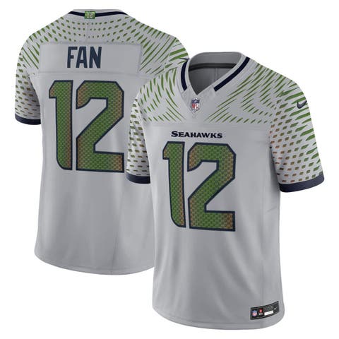 Men's Nike 12s Wolf Gray Seattle Seahawks 2025 Rivalries Collection Limited Jersey