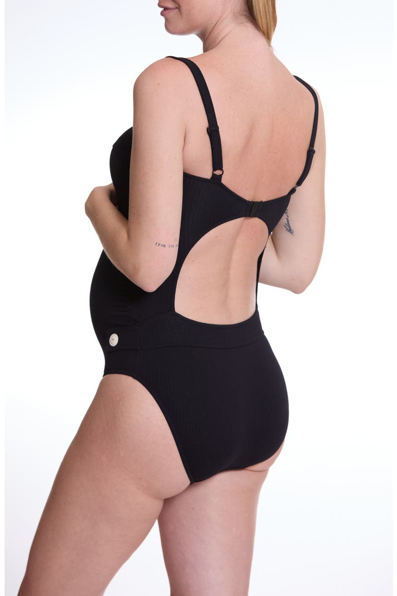 Lara Maternity Swimsuit, Alternate, color, BLACK