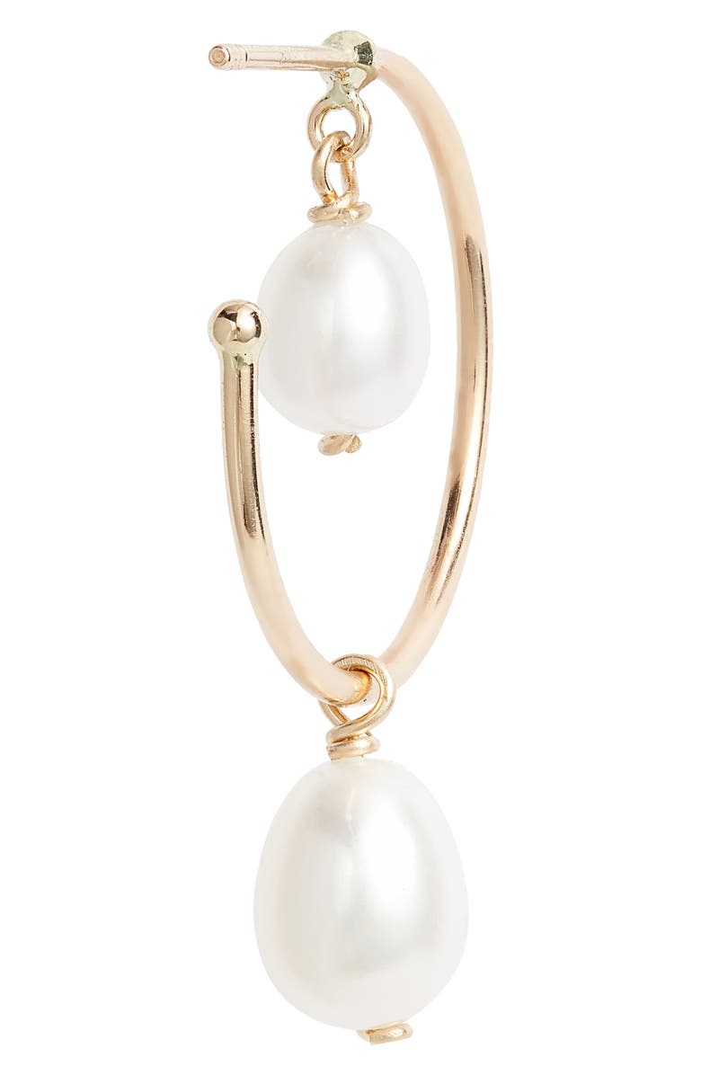 Poppy Finch Double Pearl Hoop Earrings, Alternate, color, 