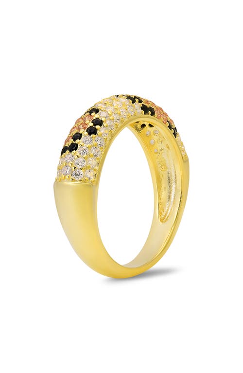 Queen Jewels Leopard Spot Cubic Zirconia Ring In Gold