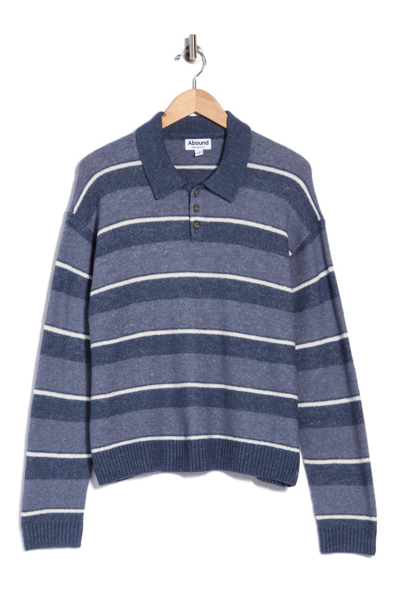 Boxy Rugby Sweater, Alternate, color, NAVY CLIVE STRIPE