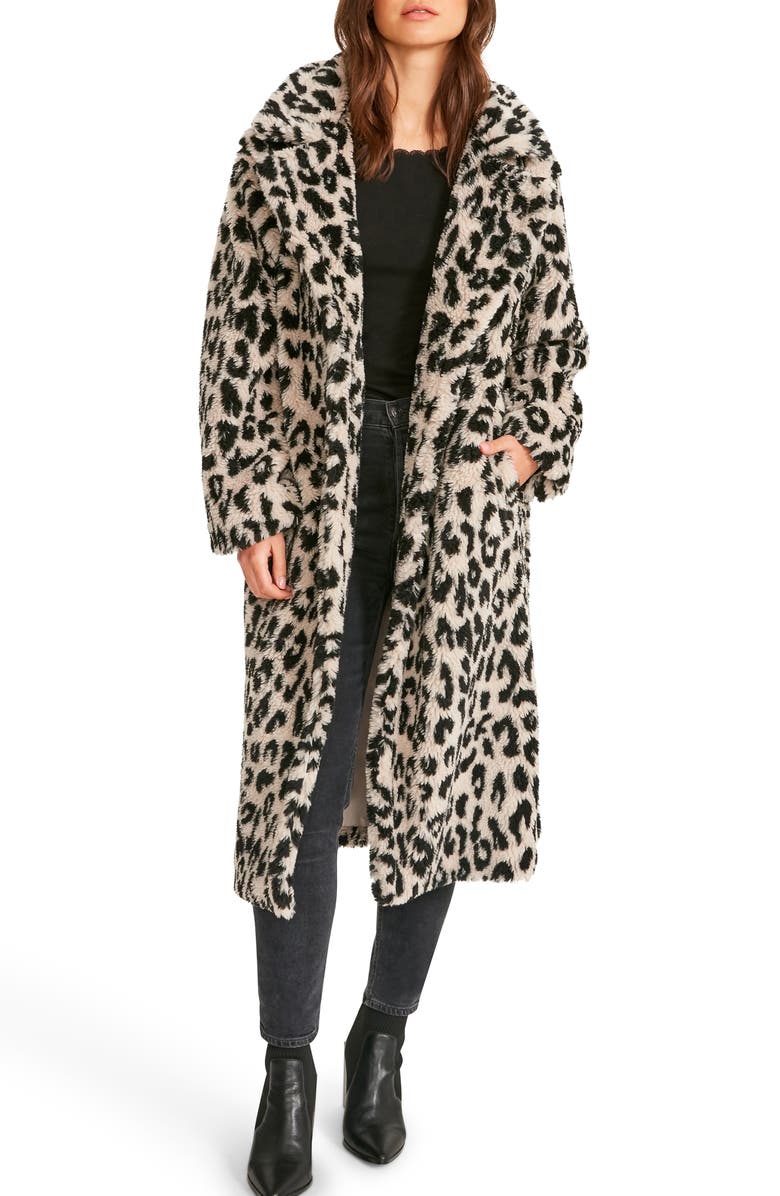 BB Dakota by Steve Madden Purr Patrol Faux Fur Coat, Alternate, color,