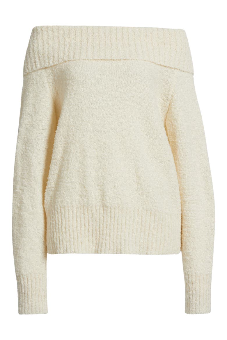 Parkley Bouclé Off-the-Shoulder Sweater, Alternate, color, CREAM