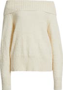 Princess Polly Parkley Bouclé Off-the-Shoulder Sweater