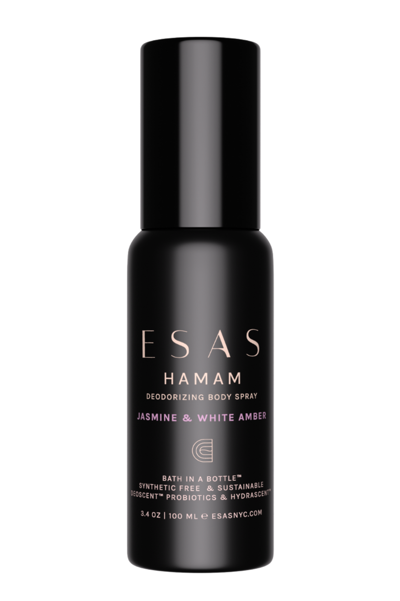 Jasmine & White Amber Hamam Organic Deo Body Spray - Jasmine & Creamy Vanilla, Main, color, Black