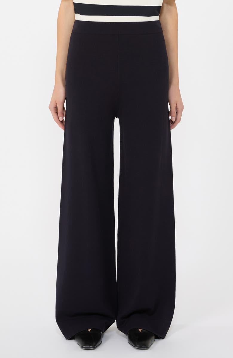MM by Max Mara Rum Wide Leg Pants, Main, color, Midnight Blue