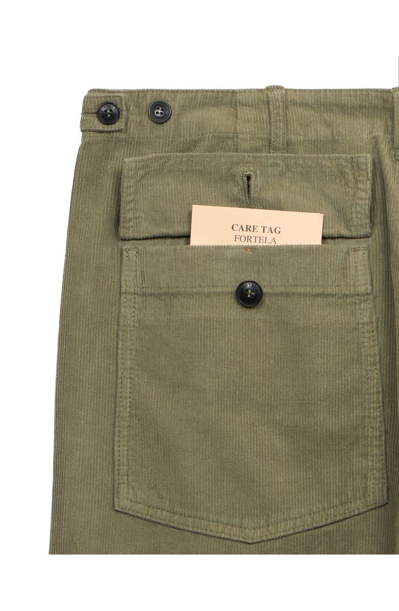 Fortela Newfatigue Corduroy Fatigue Trousers, Alternate, color, Olive