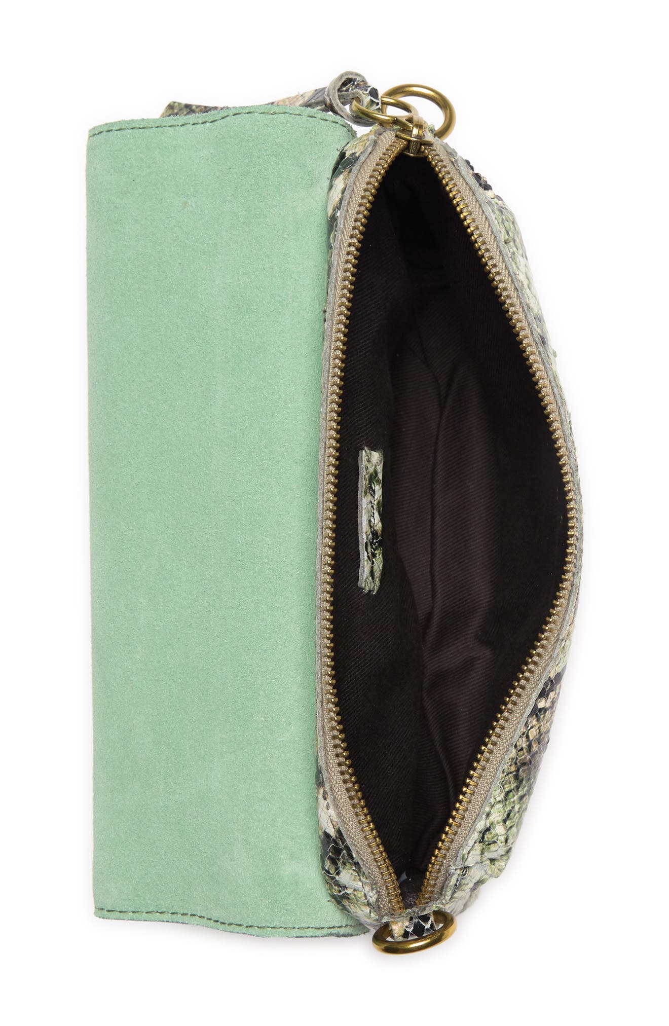 Madewell Snake Embossed Leather Convertible Crossbody Bag, Alternate, color, 