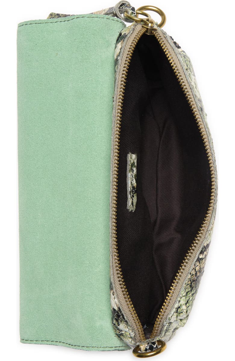 Madewell Snake Embossed Leather Convertible Crossbody Bag, Alternate, color,