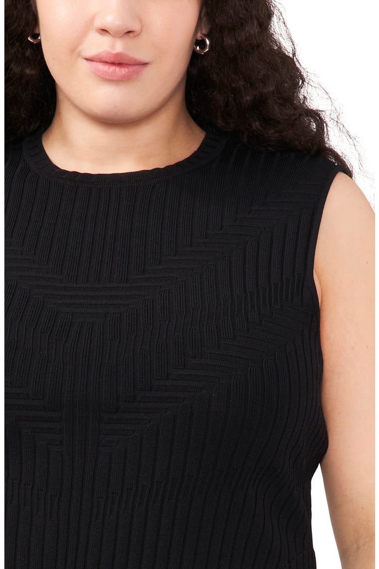 Peplum Rib Tank, Alternate, color, RICH BLACK