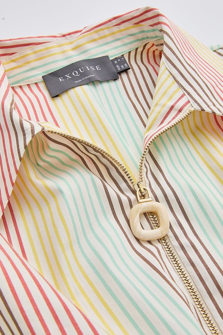 Lulu Zippered Pocketed Belted  Mini Dress, Alternate, color, Multi Color