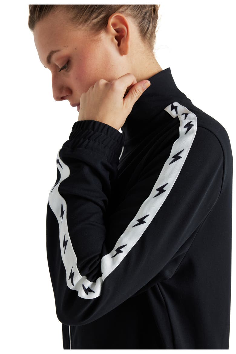 Bolt Track Jacket, Alternate, color, Black/White