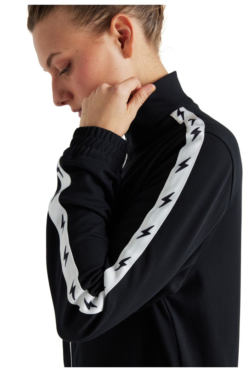 ELECTRIC YOGA Bolt Track Jacket, Alternate, color, Black/White