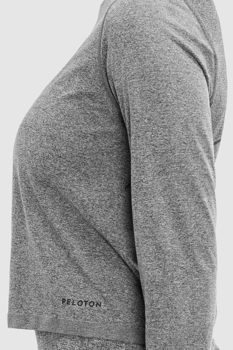 Seamless Melange Long Sleeve, Alternate, color, Black