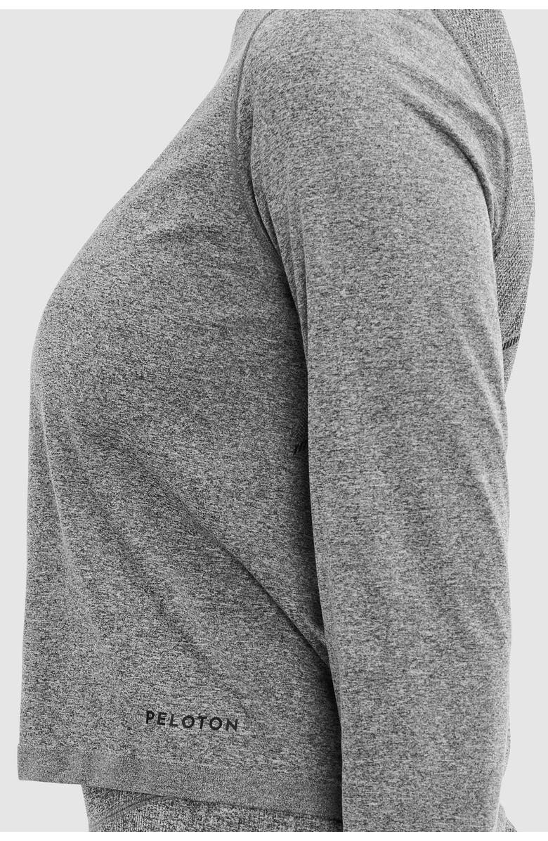 Peloton Seamless Melange Long Sleeve, Alternate, color, Black