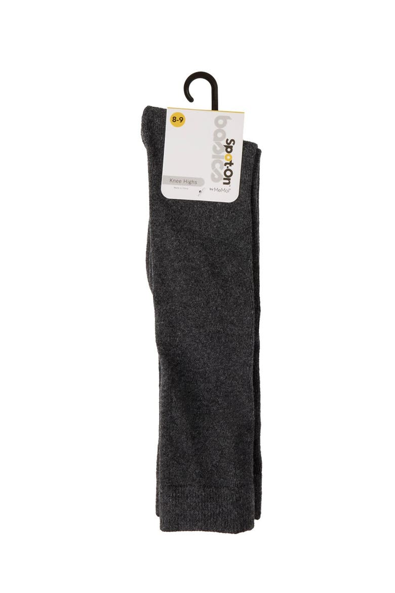 Knee High Uniform Socks, Alternate, color, Charcoal