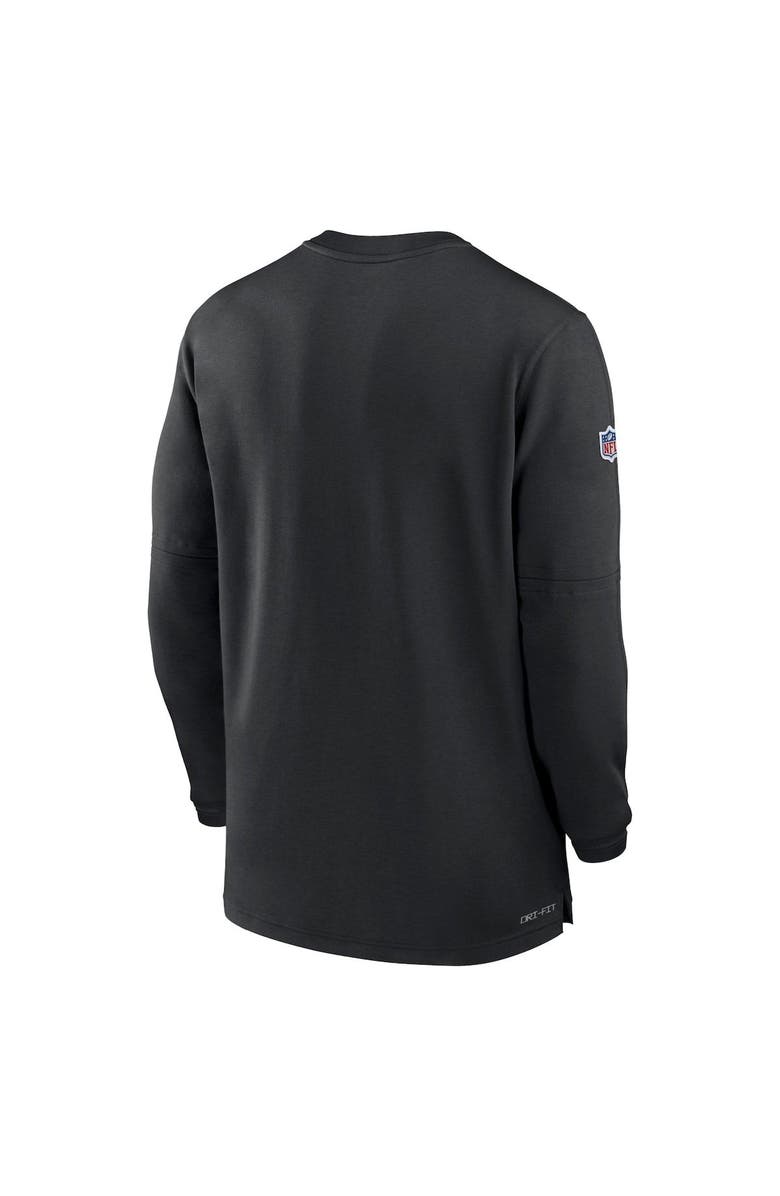 Nike Men's Nike  Black Pittsburgh Steelers 2023 Sideline Performance Long Sleeve Tri-Blend Quarter-Zip Top, Alternate, color, Black