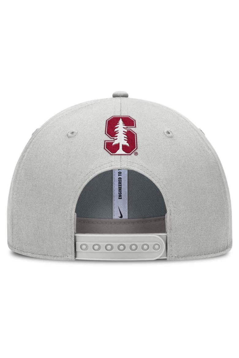 Men's Nike Gray Stanford Cardinal 2025 Sideline Dust Pinched Rise Adjustable Hat, Alternate, color, Gray