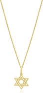 The Lovery Fine Jewelry Double Gold Star of David Necklace