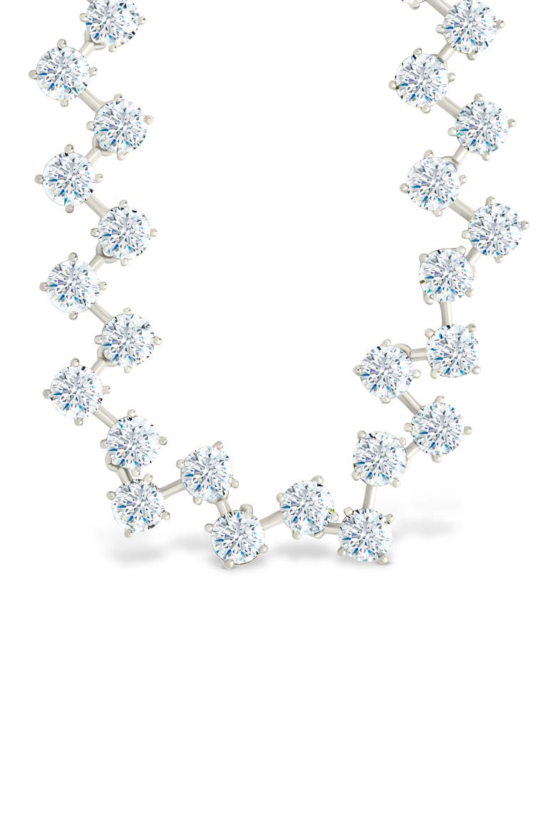 Carson Cubic Zirconia Choker Necklace, Main, color, SILVER