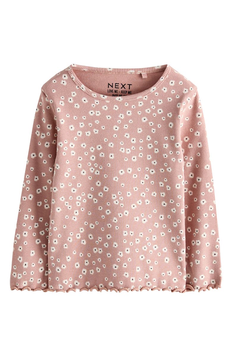 NEXT Kids' Assorted 5-Pack Long Sleeve Rib T-Shirts, Alternate, color, Green