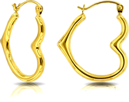 Donatello Gian Hanging Heart Hoop Earrings