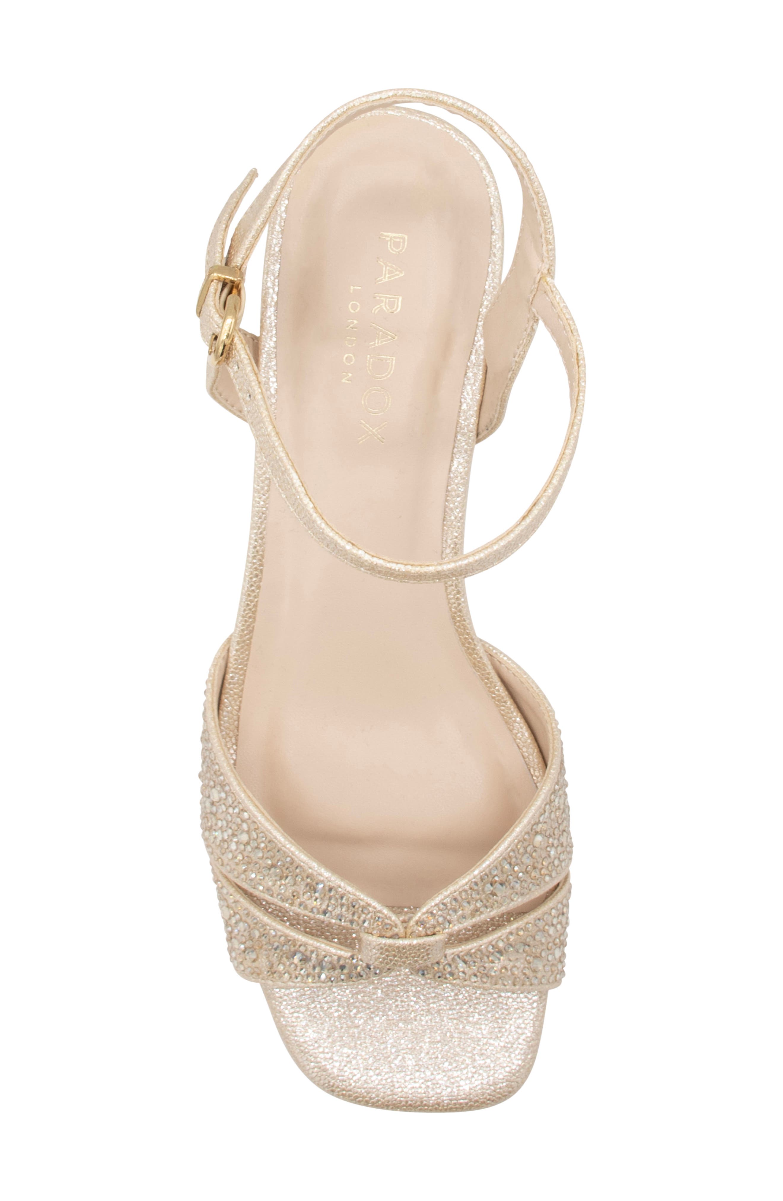 Marquise Embellished Ankle Strap Sandal, Alternate, color, CHAMPAGNE