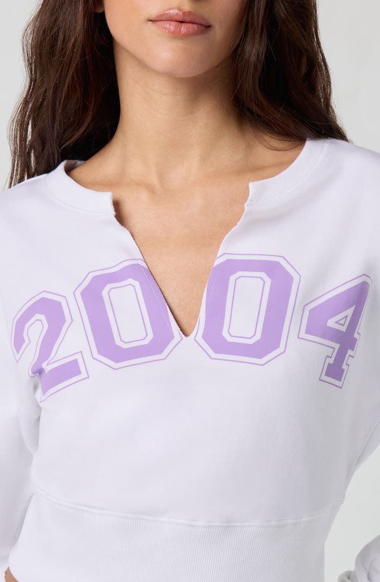 Florence by Mills 2004 Split Neck Sweatshirt, Alternate, color, Bright White