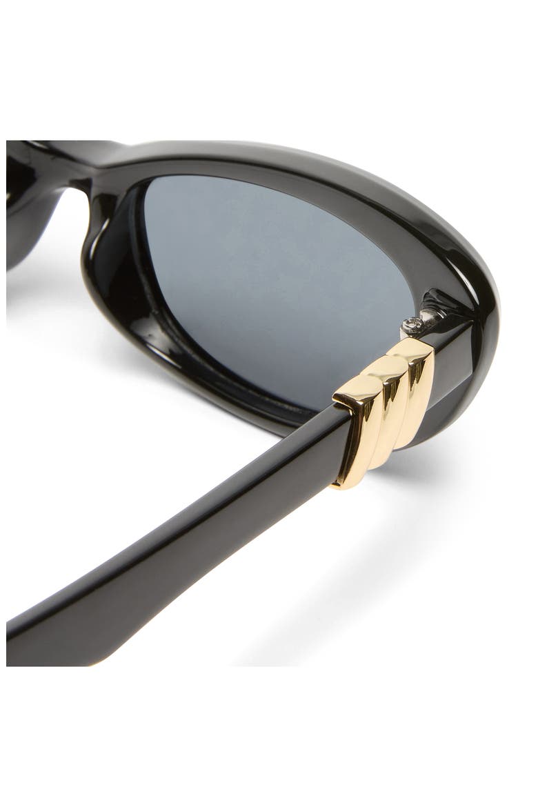 The Whisperer 52mm Cat Eye Sunglasses, Alternate, color, BLACK/ SMOKE MONO POL