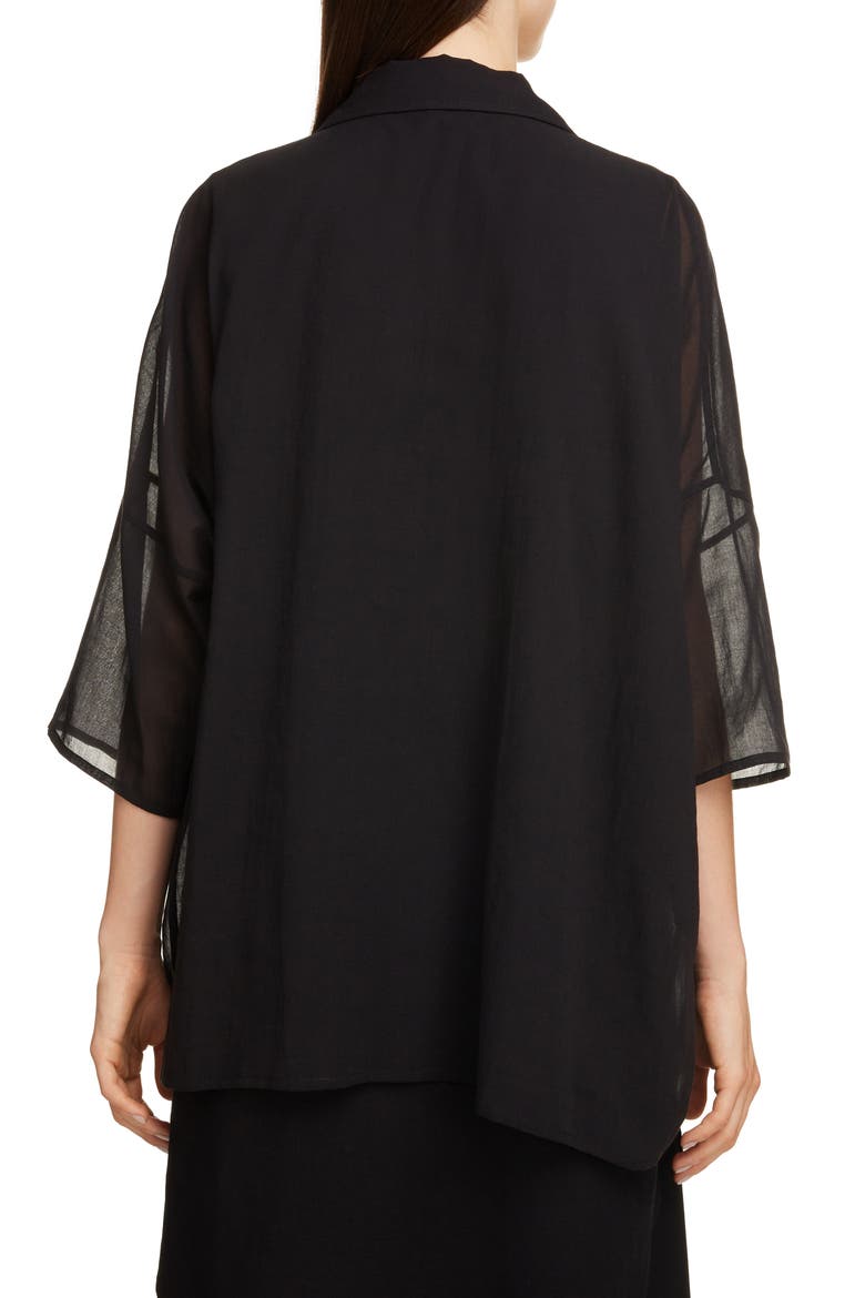 Double Layer Cotton Shirt, Alternate, color, BLACK