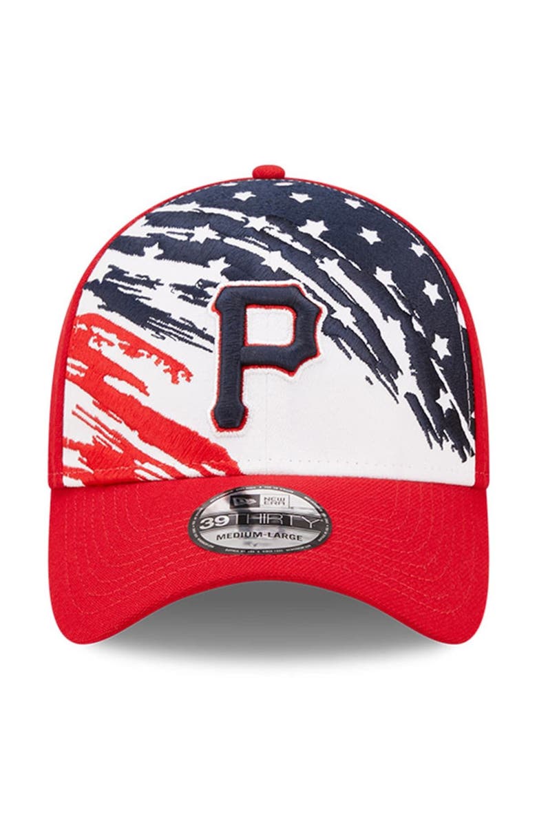 New Era Men's New Era Red Pittsburgh Pirates 2022 4th of July 39THIRTY Flex Hat, Alternate, color,
