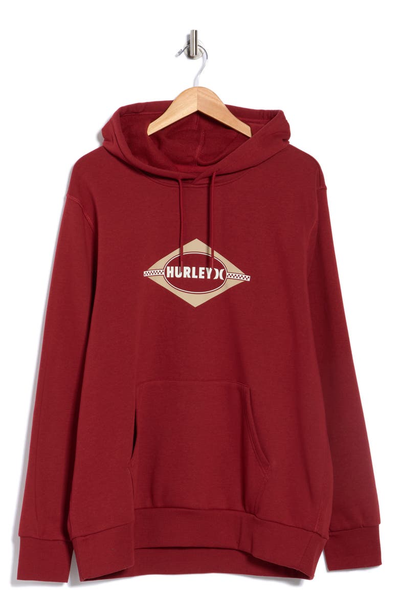 Hurley Divide Graphic Hoodie, Alternate, color, Sundried Tomato