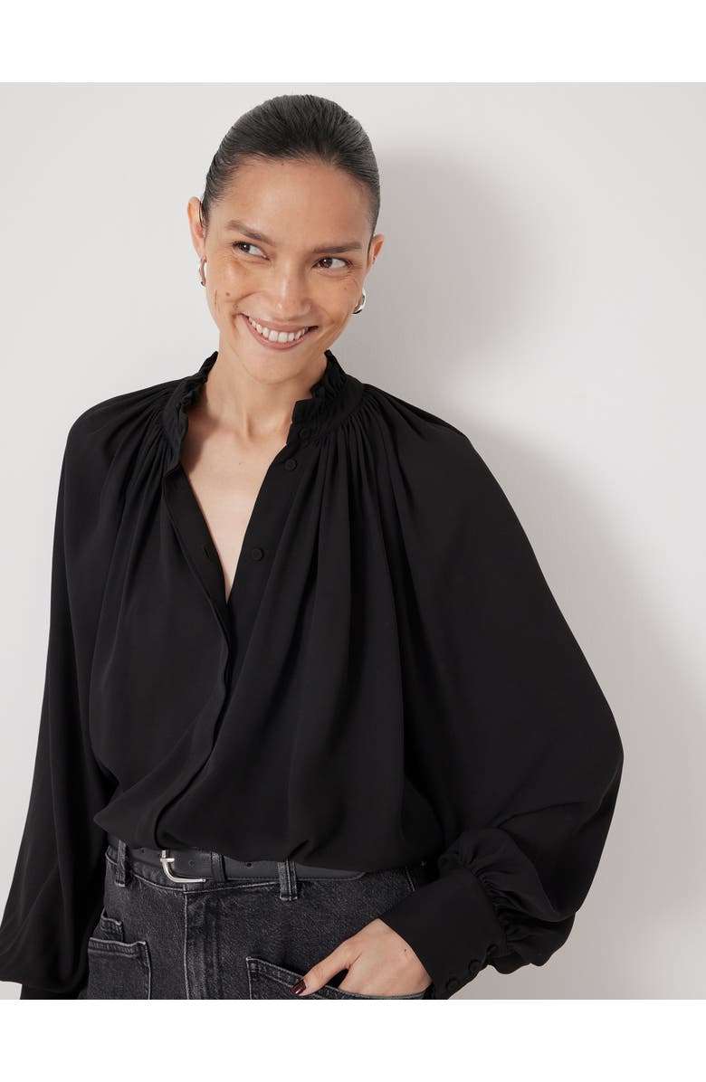 Hush Fleur Floaty Chiffon Blouse, Alternate, color, Black